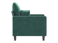 Sillón Verde Oscuro 60 cm Terciopelo