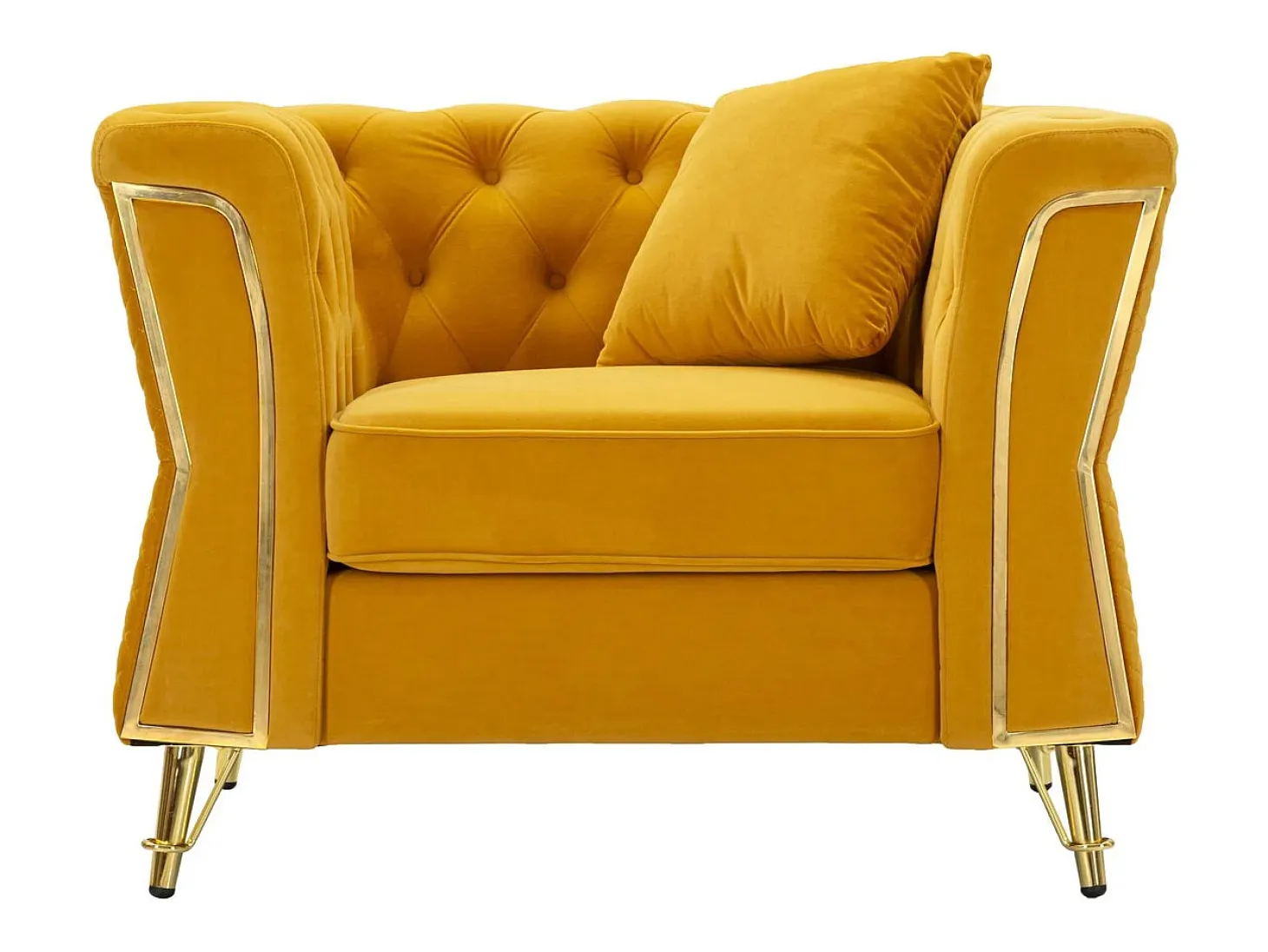 Sillón VKH320, Amarillo, 104x83x76 cm, Kendra Home