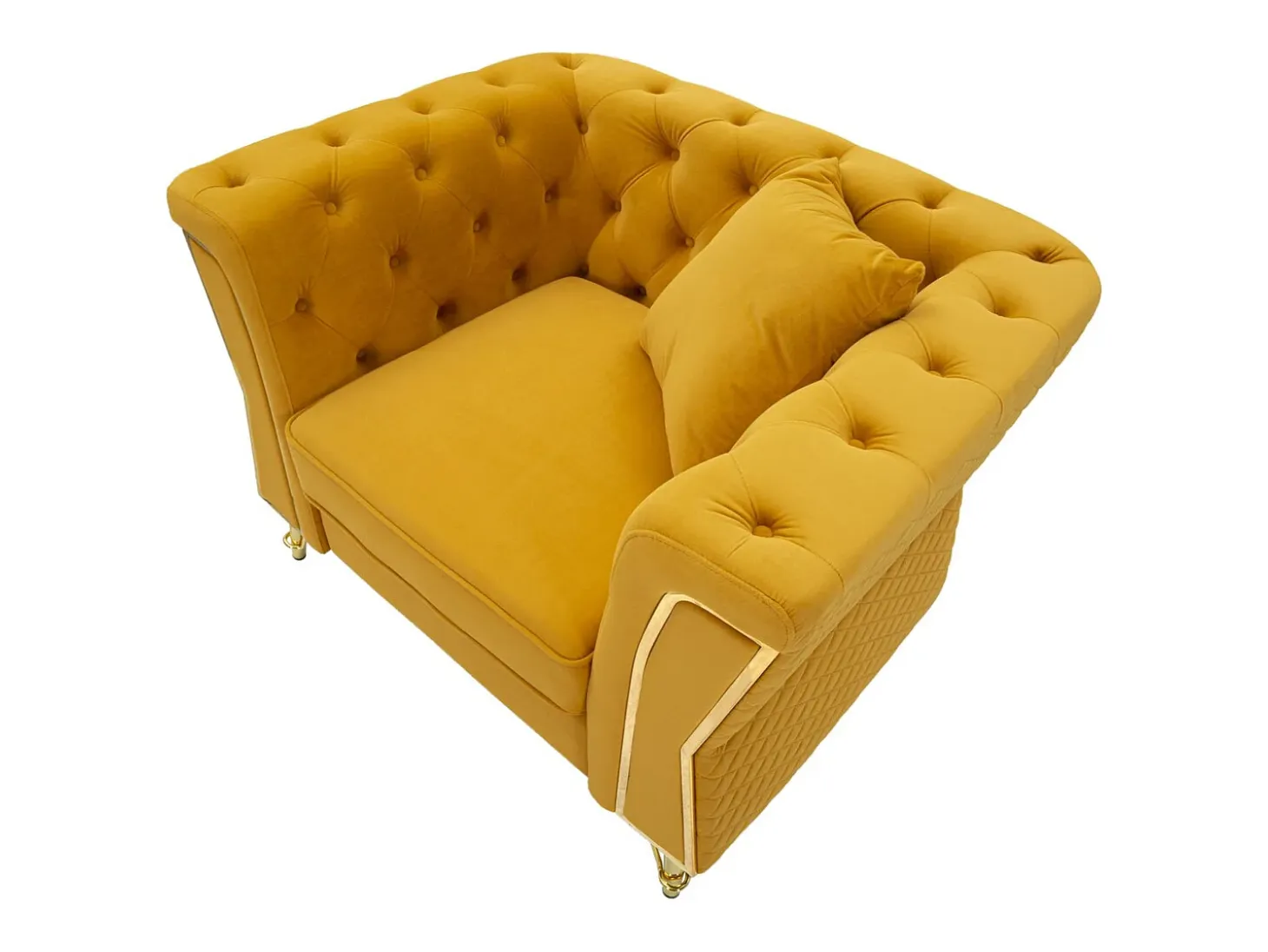 Sillón VKH320, Amarillo, 104x83x76 cm, Kendra Home