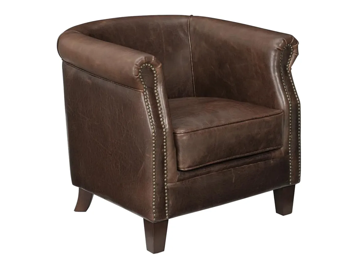 sillon club de piel envejecida ENGUERRAND