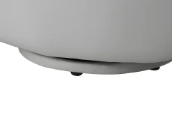 Sillon mano giratorio de piel sintetica en blanco CATCHY