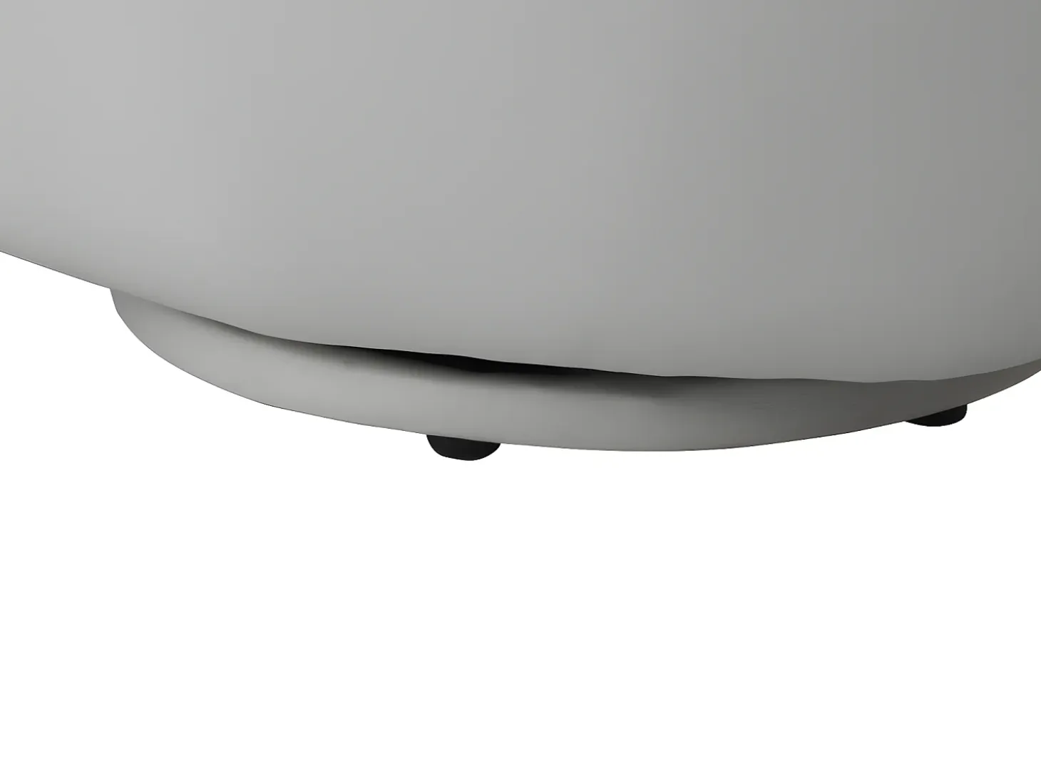 Sillon mano giratorio de piel sintetica en blanco CATCHY