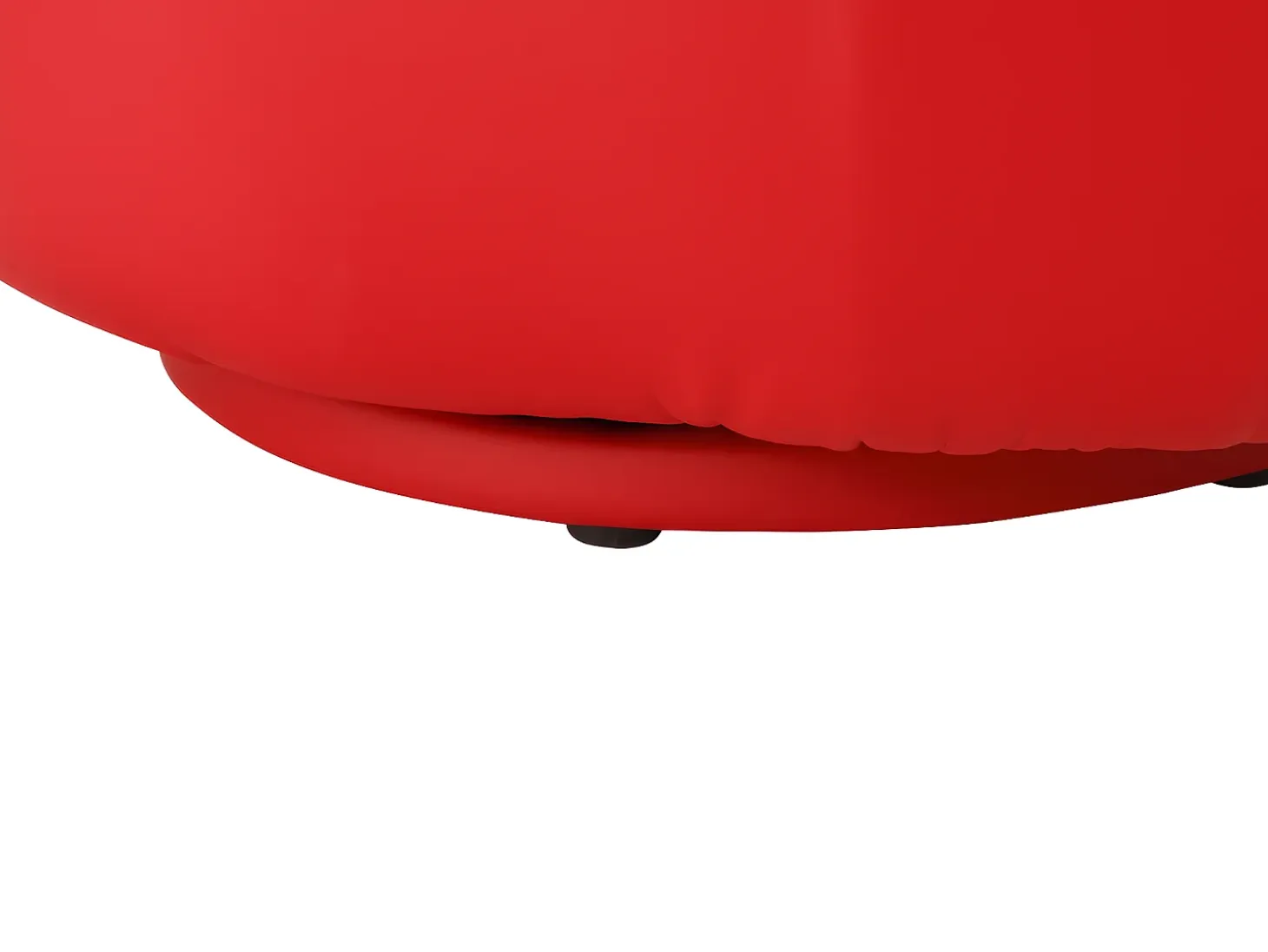 Sillon mano giratorio de piel sintetica en rojo CATCHY