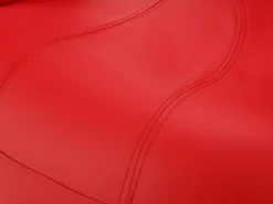 Sillon mano giratorio de piel sintetica en rojo CATCHY