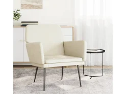 Silvenn Sillón de terciopelo crema 62x79x79 cm