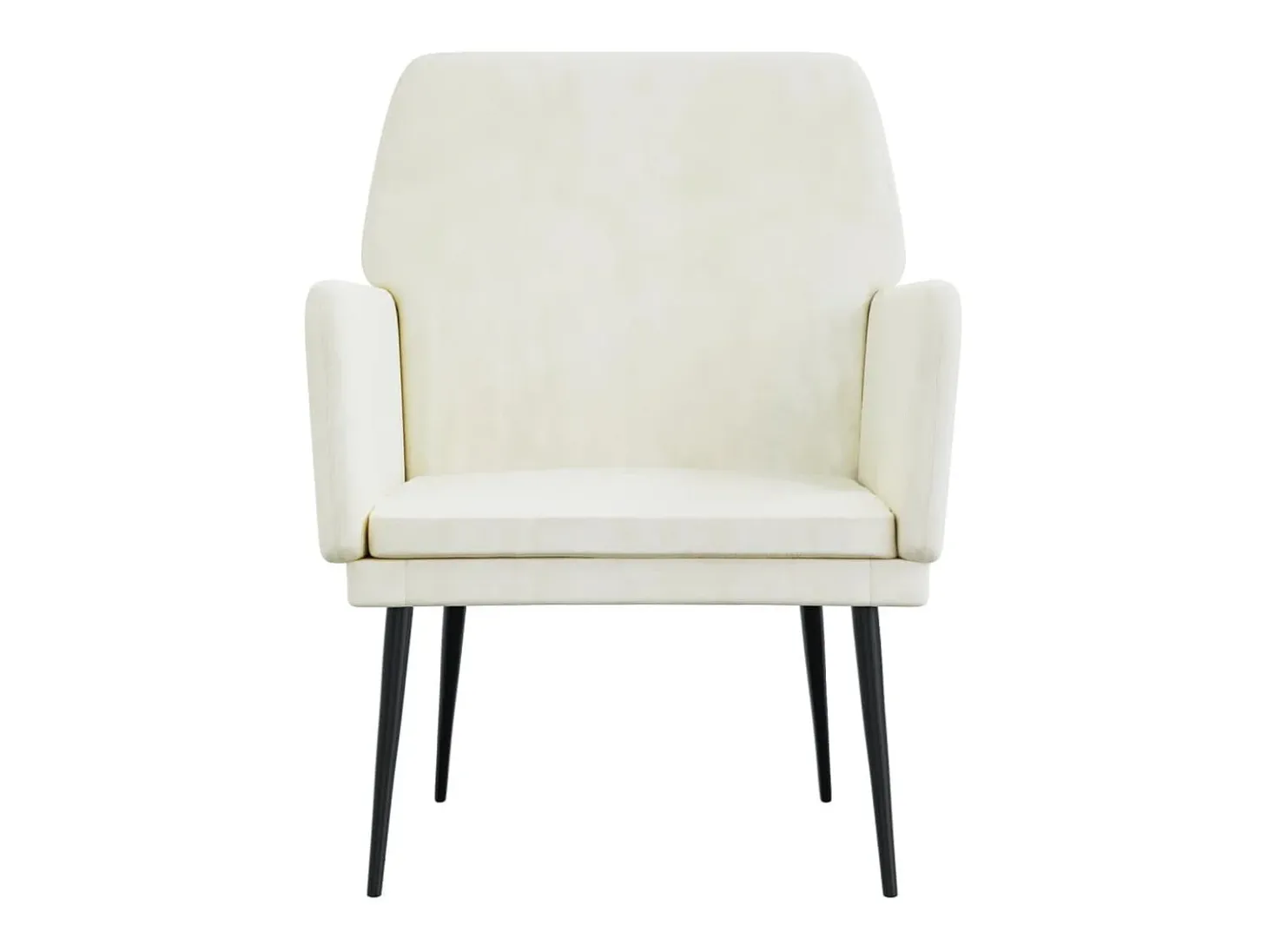 Silvenn Sillón de terciopelo crema 62x79x79 cm