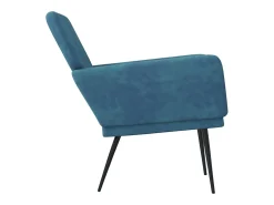 Silvenn Sillón de terciopelo azul 62x79x79 cm