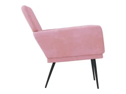 Silvenn Sillón de terciopelo rosa 62x79x79 cm
