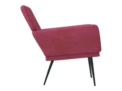Silvenn Sillón de terciopelo rojo tinto 62x79x79 cm