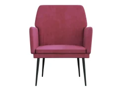 Silvenn Sillón de terciopelo rojo tinto 62x79x79 cm