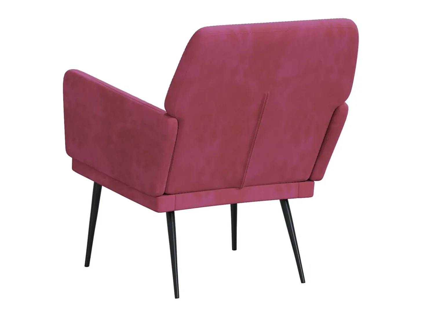 Silvenn Sillón de terciopelo rojo tinto 62x79x79 cm