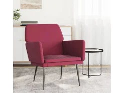 Silvenn Sillón de terciopelo rojo tinto 62x79x79 cm