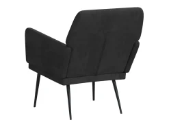 Silvenn Sillón de terciopelo negro 62x79x79 cm