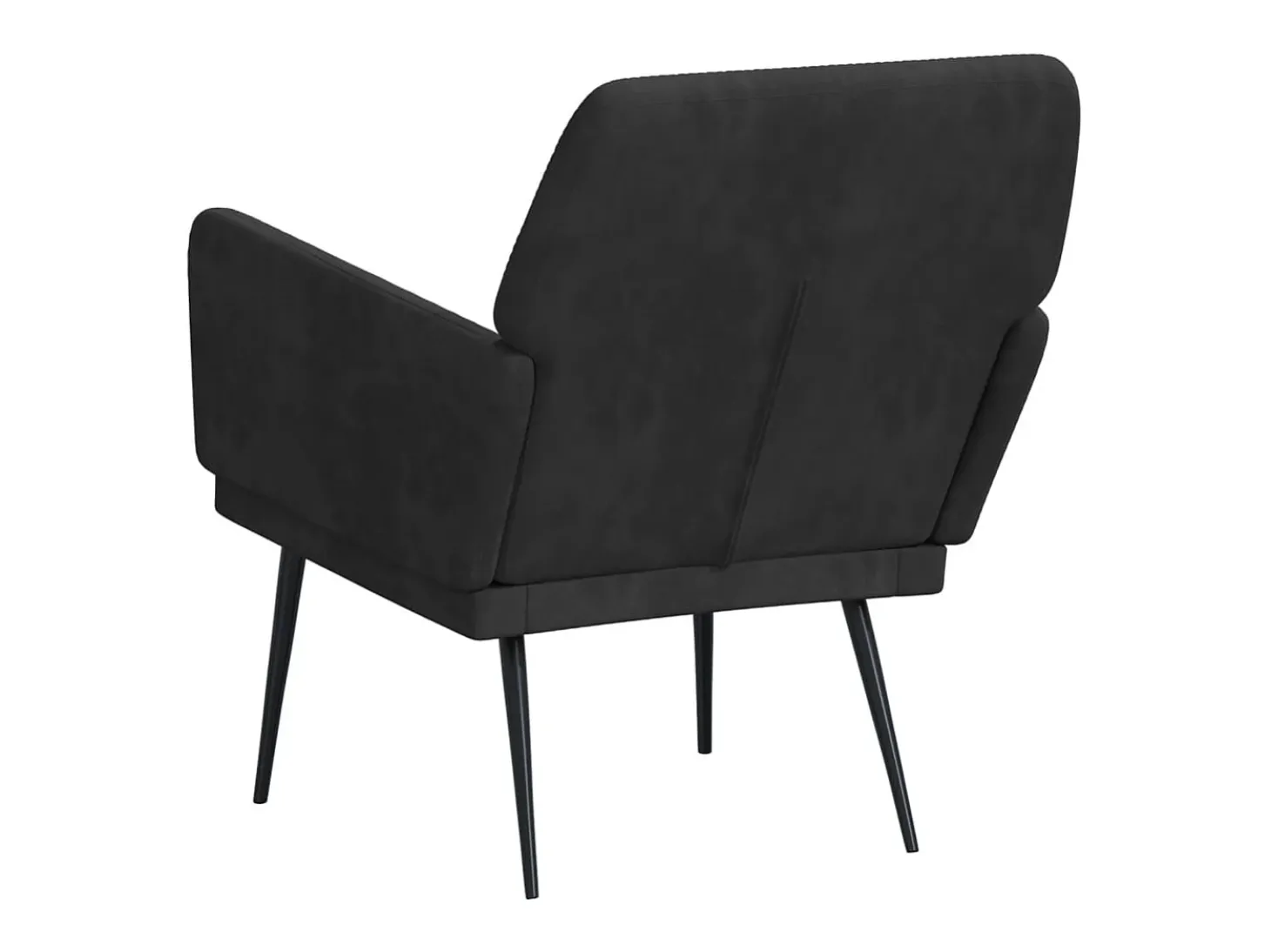Silvenn Sillón de terciopelo negro 62x79x79 cm