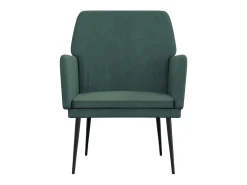 Silvenn Sillón de terciopelo verde oscuro 62x79x79 cm