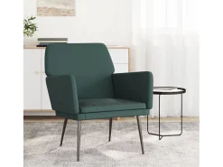 Silvenn Sillón de terciopelo verde oscuro 62x79x79 cm