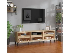Simon-Pierre Mueble de TV madera contrachapada roble Sonoma 150x30x44,5 cm