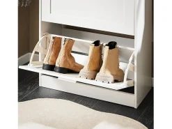 SoBuy FSR137-W Zapatero estrecho con 2 Solapas 60 x 25 x 80 cm Blanco