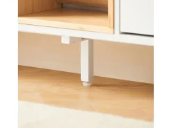 SoBuy Zapatero Estrecho Blanco con Puertas y Estantes de Madera