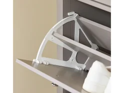 SoBuy Zapatero Estrecho con Cajón y 2 Puertas, de Madera, Color Marrón