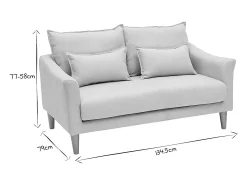 Sofá 2 plazas beige KATE