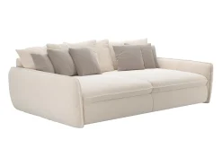 Sofá 4 plazas confort asiento profundo en chenilla beige GIANOLA de Maison Céphy