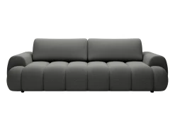 Sofá 4 plazas convertible de tela gris FRIDORA