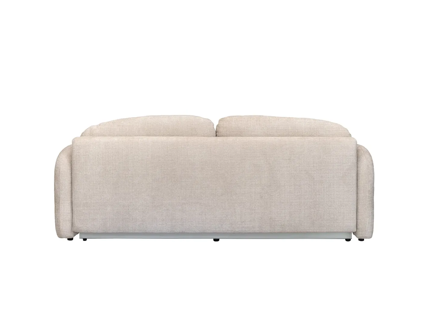 Sofá 3 plazas convertible en tejido de chenilla beige AVOLINE