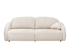 Sofá 3 plazas convertible en tejido de chenilla beige AVOLINE