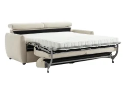 Sofá 3 plazas convertible express en tejido beige SOVALI