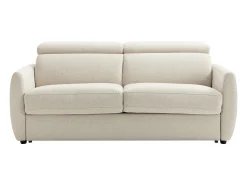 Sofá 3 plazas convertible express en tejido beige SOVALI