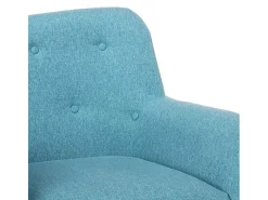 Sofá 2 plazas de tela diseño moderno estilo escandinavo Irvine - Azul Marino