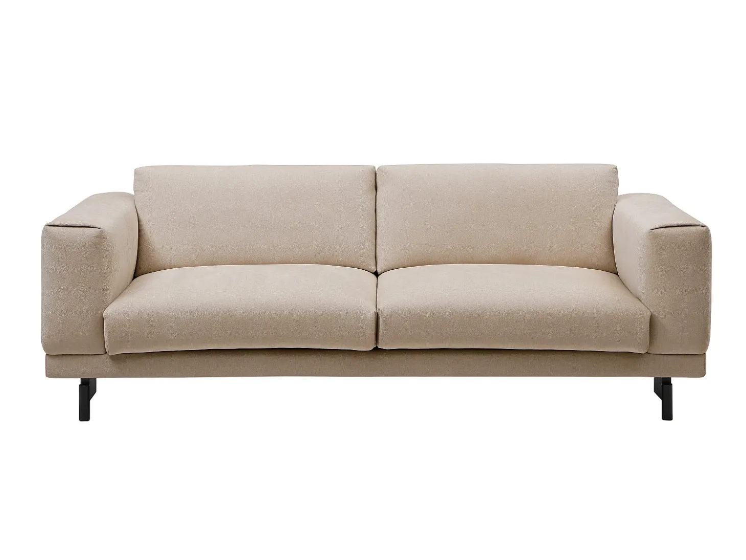 Sofá 3 plazas en chenilla color beige DEMBOLA
