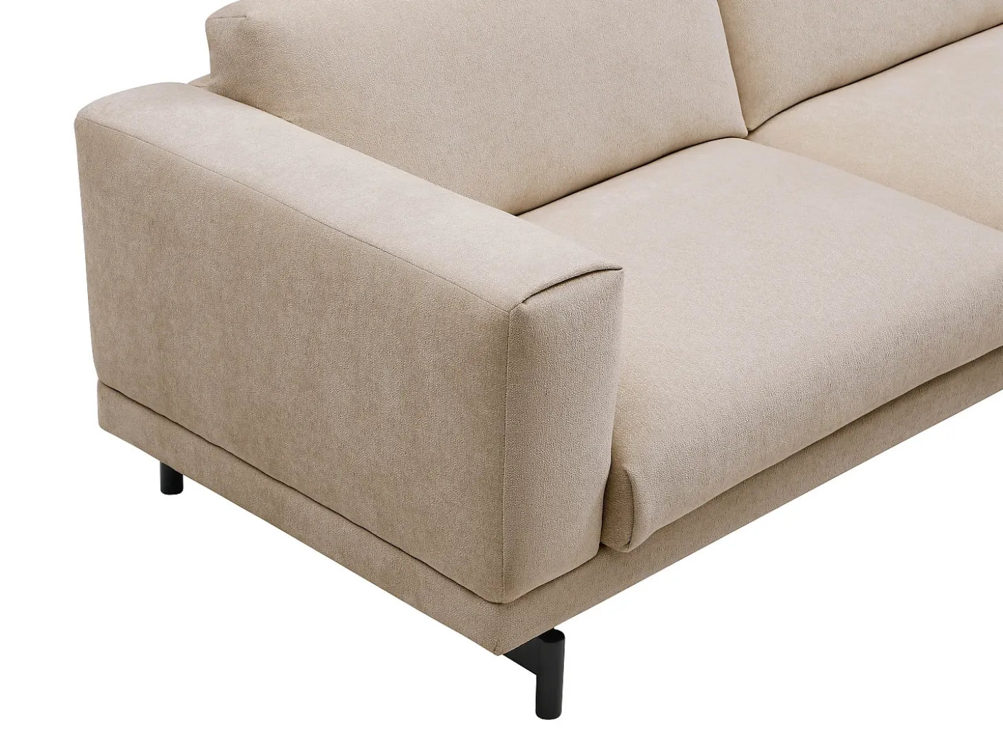 Sofá 3 plazas en chenilla color beige DEMBOLA