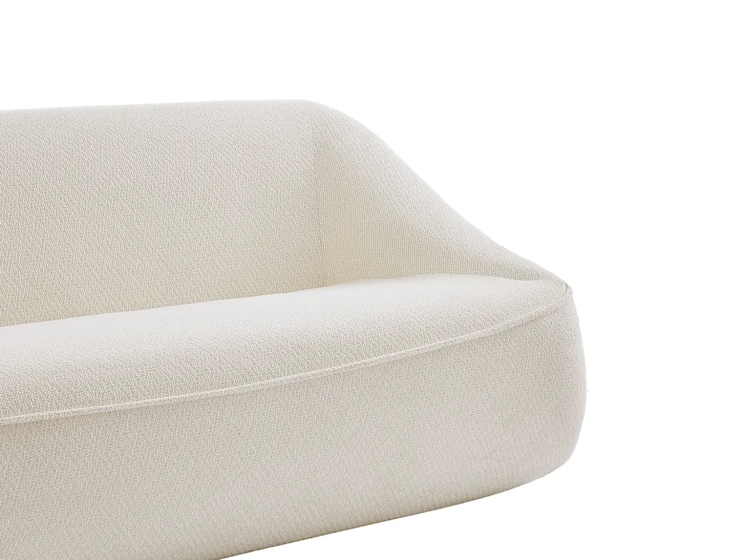 Sofá 3 plazas en Tela texturizada beige diseño KIREBA