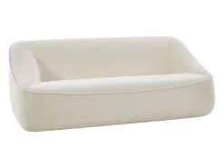 Sofá 3 plazas en Tela texturizada beige diseño KIREBA