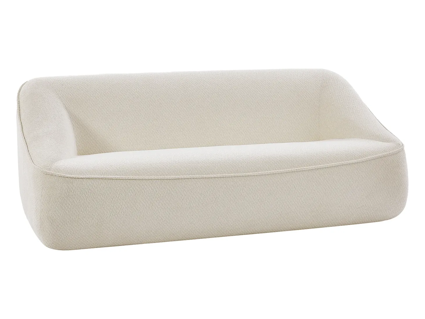 Sofá 3 plazas en Tela texturizada beige diseño KIREBA