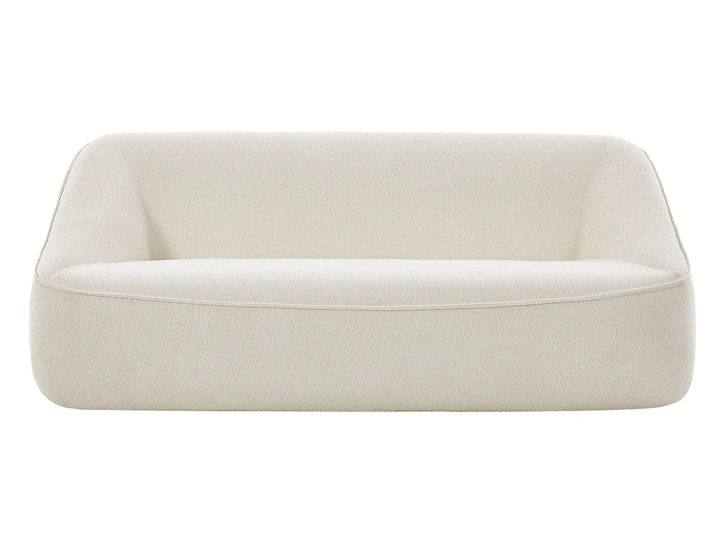 Sofá 3 plazas en Tela texturizada beige diseño KIREBA