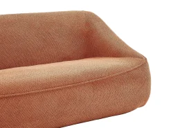 Sofá 3 plazas en tela texturizada terracota diseño KIREBA