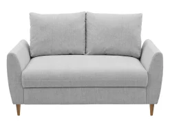 Sofá 2 Plazas Mave Contemporáneo Gris con Patas Madera, 145 cm