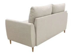 Sofá 2 Plazas Mave Salón Comedor Contemporáneo Beige, Patas Madera 145 cm