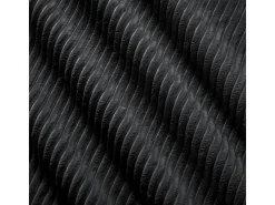 Sofá 2 Plazas Modular de Pana Acanalada - con 2 Cojines - 208x103x75cm - Negro