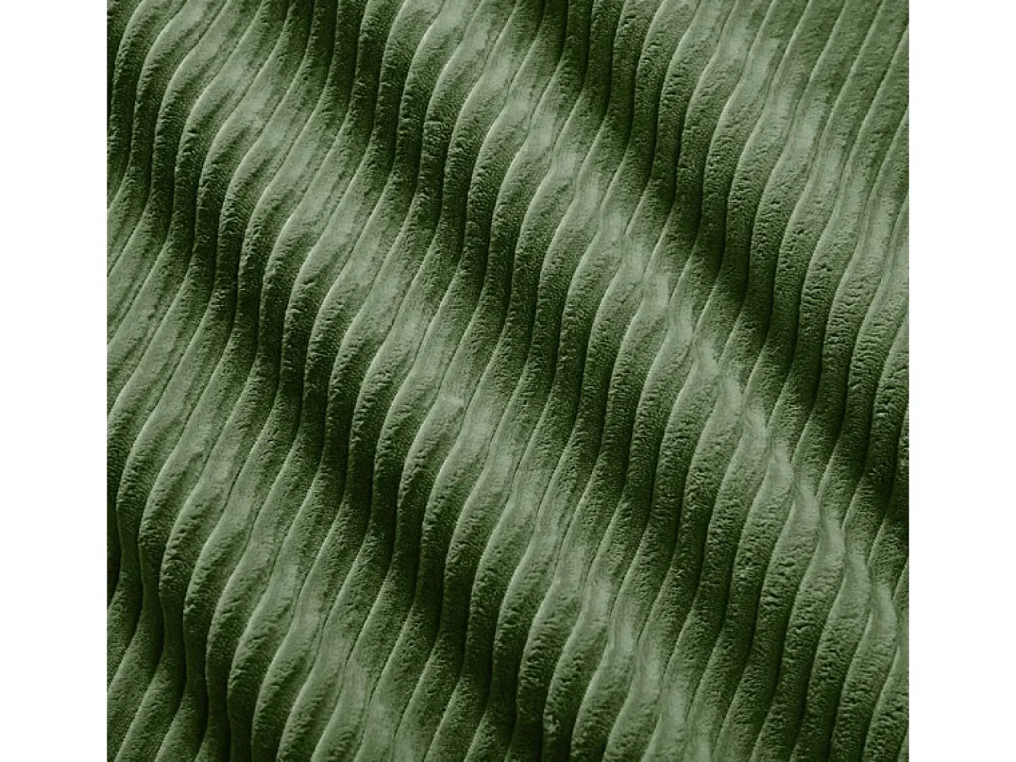 Sofá 3 Plazas Modular de Pana Acanalada - con 3 Cojines - 298x103x75cm - Verde