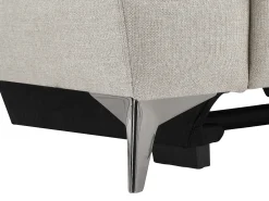 Sofá 3 plazas relax eléctrico de tela beige MACARI