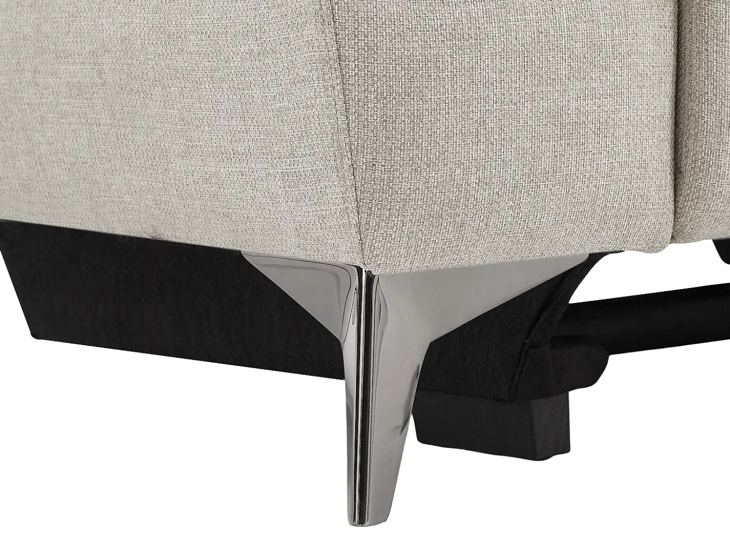 Sofá 3 plazas relax eléctrico de tela beige MACARI