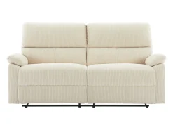 Sofá 3 plazas relax eléctrico terciopelo beige LUNANO