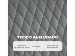 Sofá Azaki Homcom 2 plazas + almohadas + reposabrazos gris 76x124x69 cm