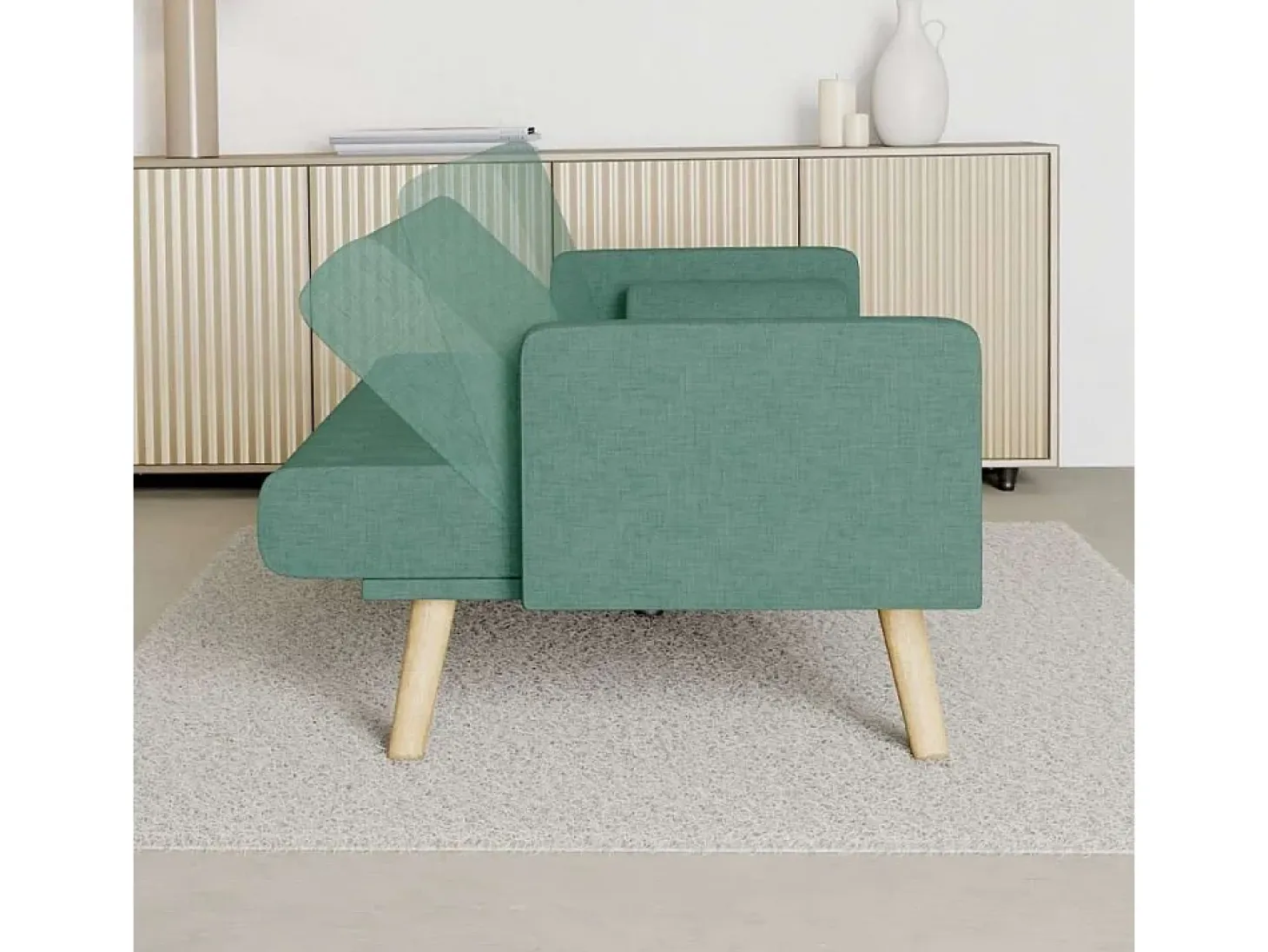 Sofá Cama One Dots Verde - Nalui