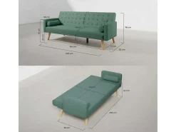 Sofá Cama One Dots Verde - Nalui
