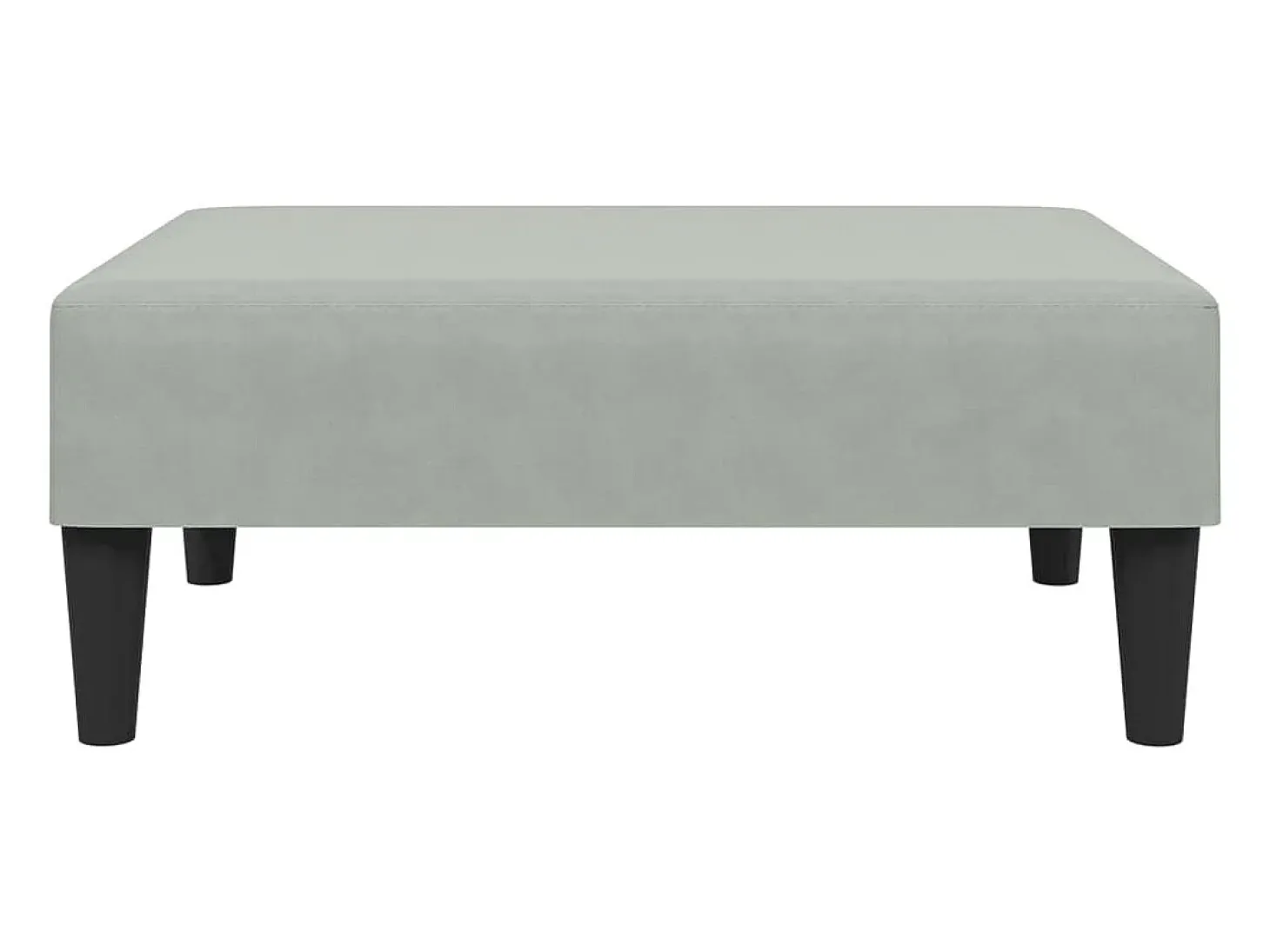 Sofá cama 2 plazas con almohadas taburete terciopelo gris claro